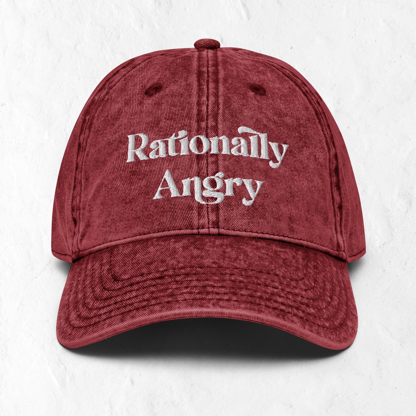 Rationally Angry Vintage Cotton Twill Cap