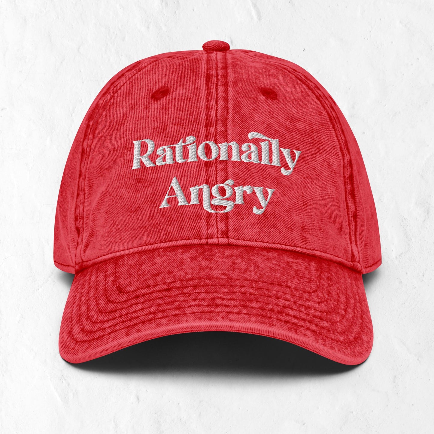 Rationally Angry Vintage Cotton Twill Cap